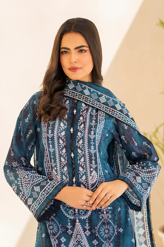 Picture of Ellena - 3-PC Unstitched Printed Lawn Suit - Available at Raja Sahib