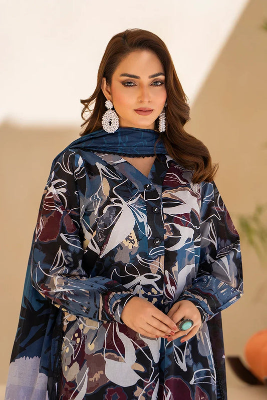 Picture of Ellena - 3-PC Unstitched Printed Lawn Suit - Available at Raja Sahib