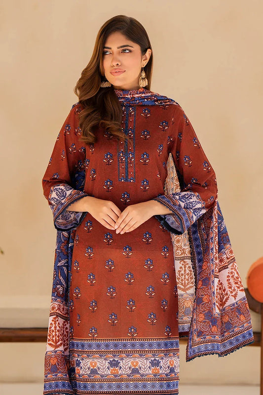 Picture of Ellena - 3-PC Unstitched Printed Lawn Suit - Available at Raja Sahib
