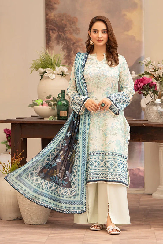 Picture of Ellena - 3-PC Unstitched Printed Lawn Suit - Available at Raja Sahib