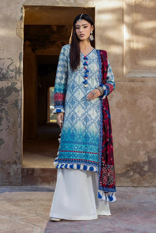 Picture of Ellena - 3-PC Unstitched Printed Lawn Suit - Available at Raja Sahib