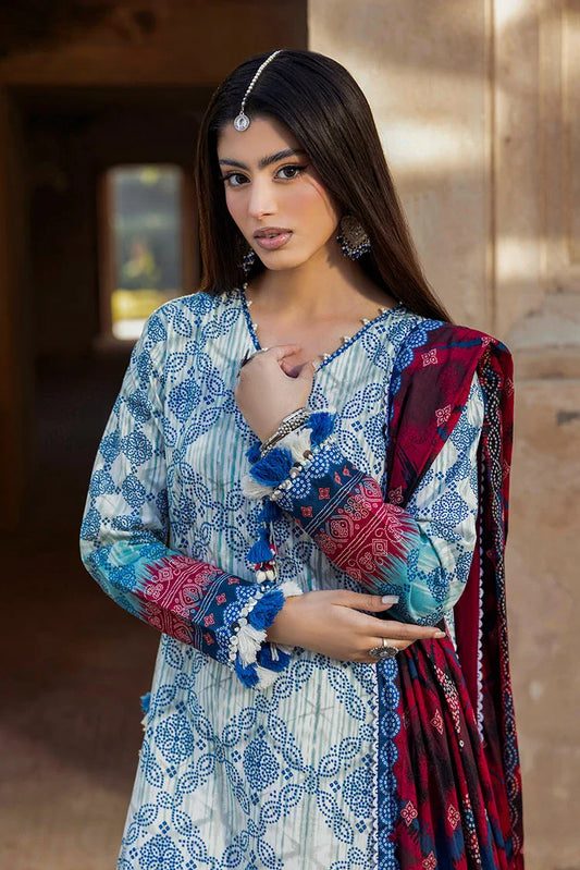 Picture of Ellena - 3-PC Unstitched Printed Lawn Suit - Available at Raja Sahib