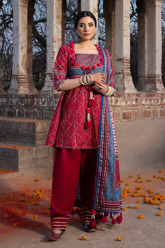 Picture of Ellena - 3-PC Unstitched Printed Lawn Suit - Available at Raja Sahib