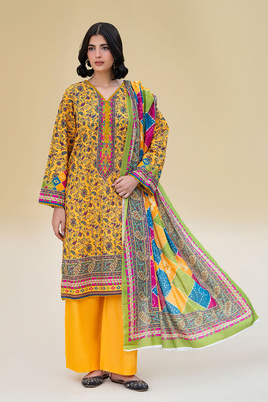 Picture of Ellena - 3-PC Unstitched Printed Lawn Suit - Available at Raja Sahib