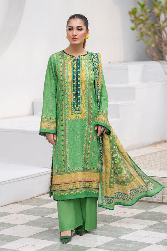 Picture of Ellena - 3-PC Unstitched Printed Lawn Suit - Available at Raja Sahib