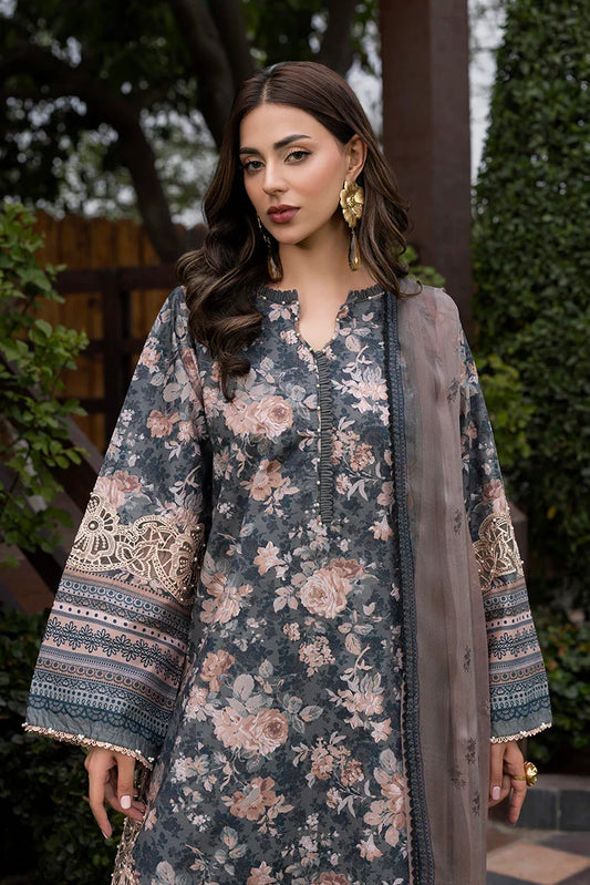Picture of Ellena - 3-PC Unstitched Embroidered Lawn Suit - Available at Raja Sahib