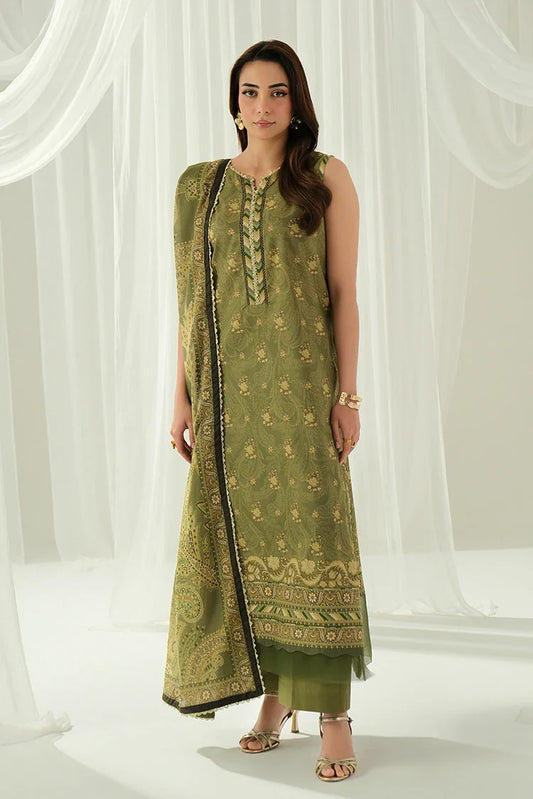 Ellena - 3-PC Unstitched Printed Lawn Suit