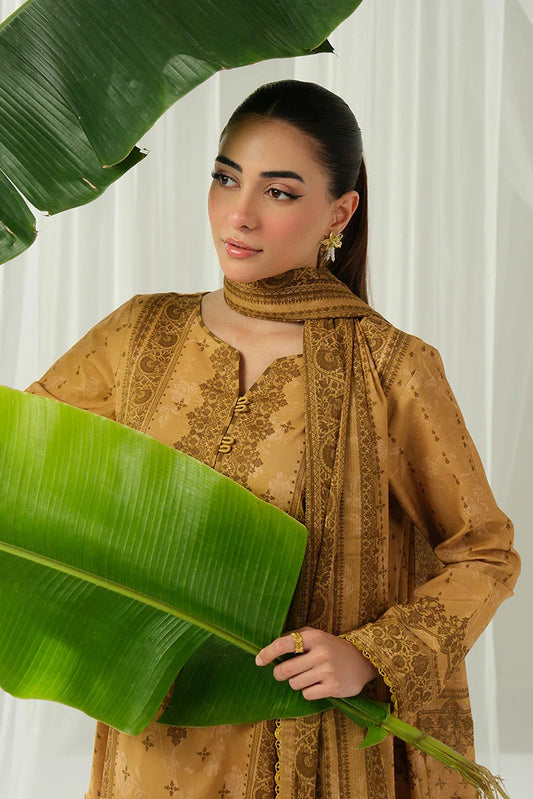 Ellena - 3-PC Unstitched Printed Lawn Suit