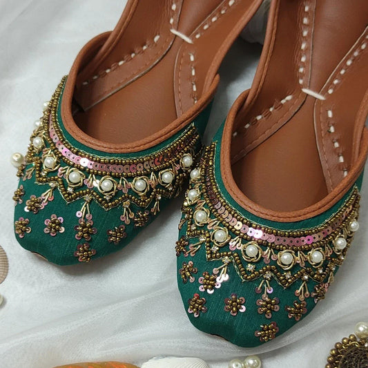 Picture of <!--dl-->Green Nawabi Khussa - Available at Raja Sahib