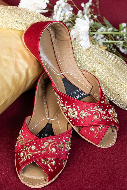 Picture of On Your Feets - Shahnama Collection - Royal Red - Available at Raja Sahib