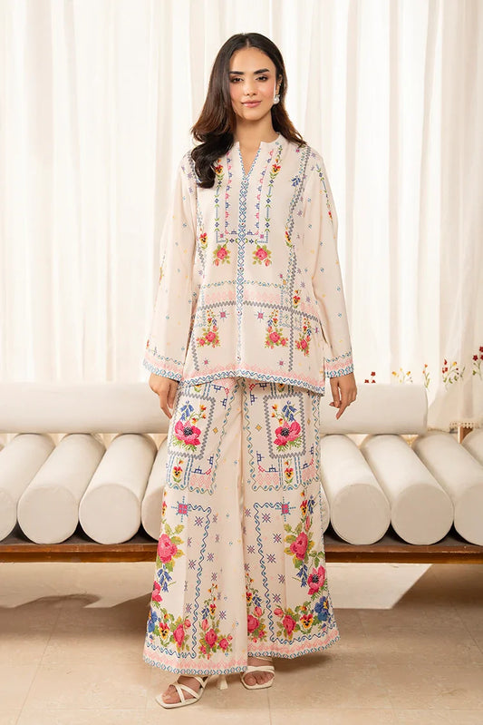 Picture of Ellena - Premium Poly Cambric Co-Ords Set - Available at Raja Sahib