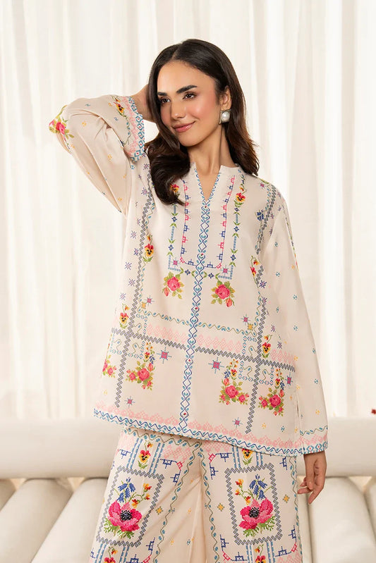 Picture of Ellena - Premium Poly Cambric Co-Ords Set - Available at Raja Sahib