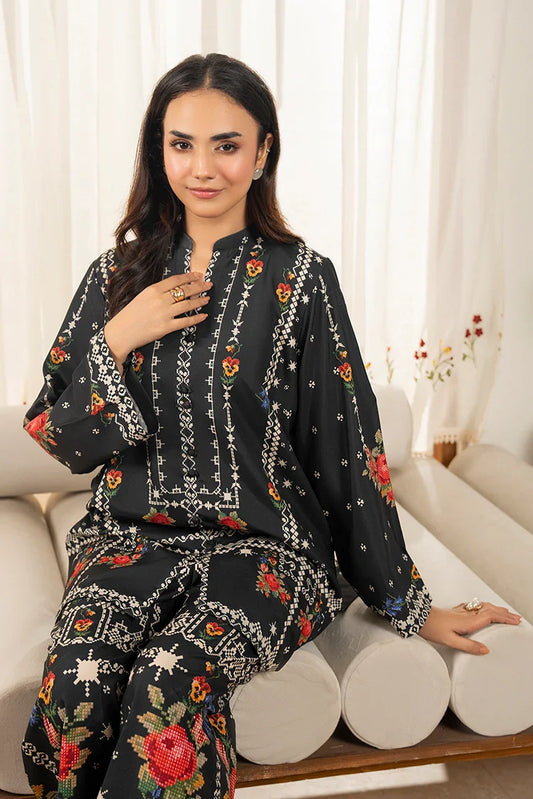 Picture of Ellena - Premium Poly Cambric Co-Ords Set - Available at Raja Sahib
