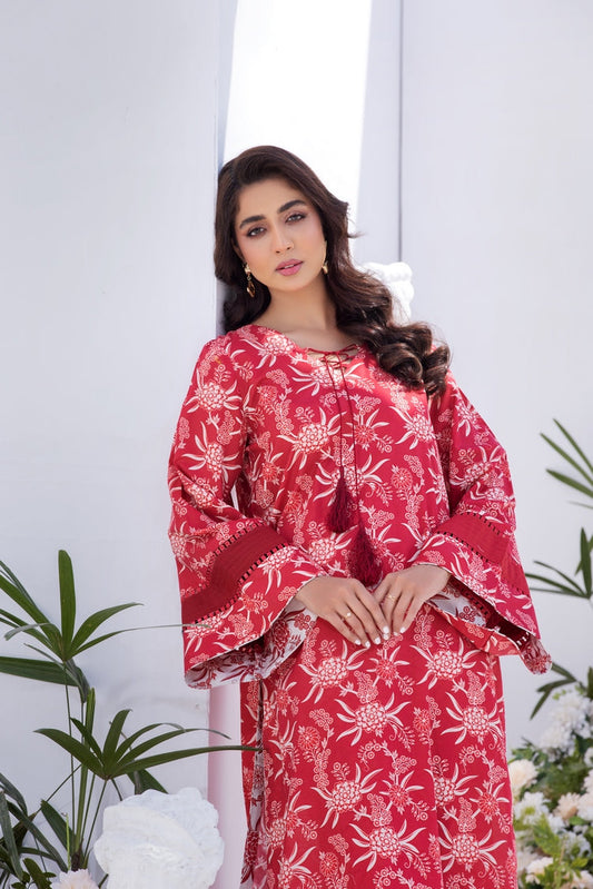 Picture of 2-PC Stitched Printed Lawn Suit - Available at Raja Sahib