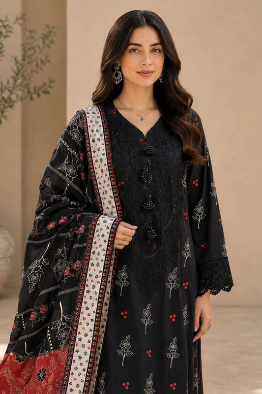 Picture of Kleren - Eleganza Embroidered & Digital Printed Lawn - Stitched - E-15 - Available at Raja Sahib