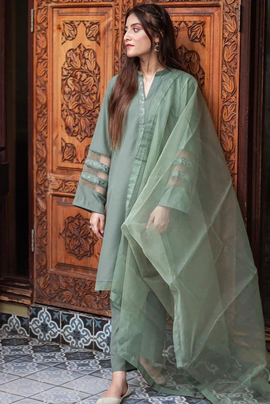 Zauk - Festive Edit - Olive Green