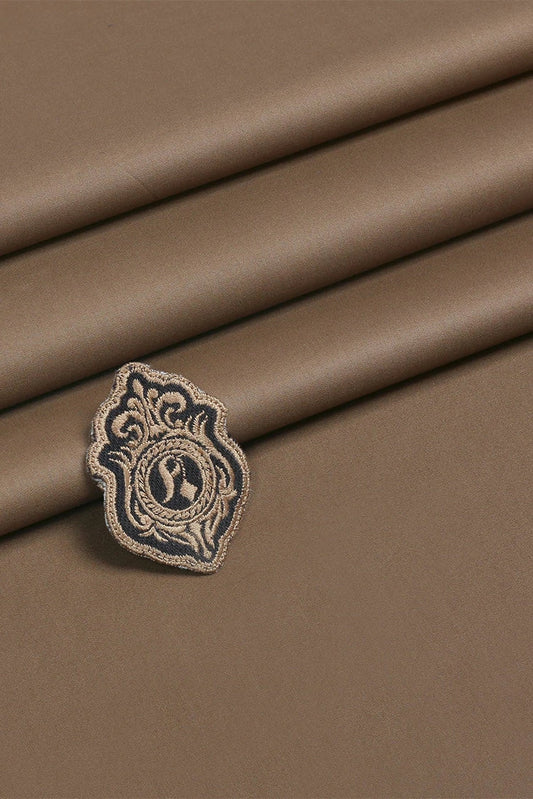 Picture of Fabrich - Men's Unstitch Soft Cotton Kameez Shalwar - Caramel - Available at Raja Sahib