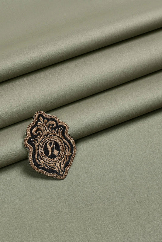 Picture of Fabrich - Men's Unstitch Soft Cotton Kameez Shalwar - Moss - Available at Raja Sahib