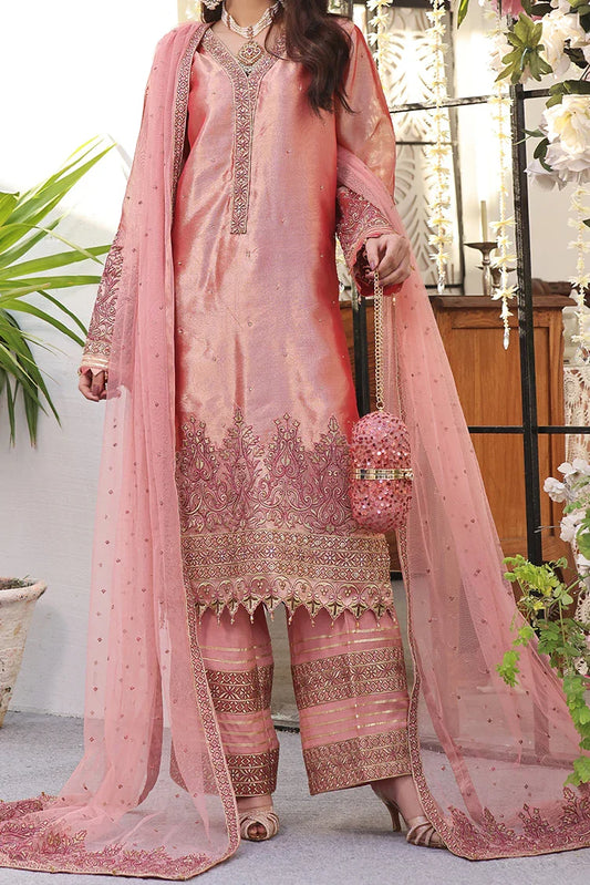 Picture of Tasneem Shamim - Zumra Luxury Festive - Sebnem - Masuri - 3-Piece MTO - Available at Raja Sahib