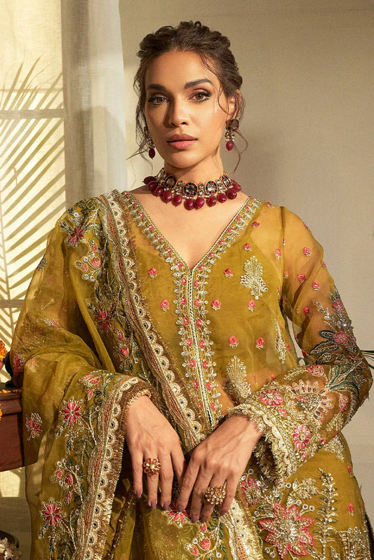 Picture of Fabiha Fatima - Mehar o Maah Luxury Festive - Amber - Available at Raja Sahib