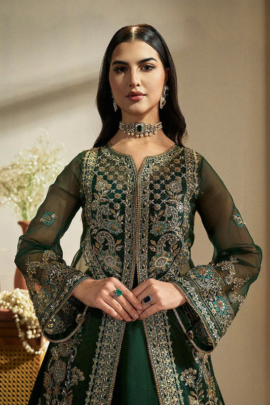 Picture of Fabiha Fatima - Mehar o Maah Luxury Festive - Emerald - Available at Raja Sahib