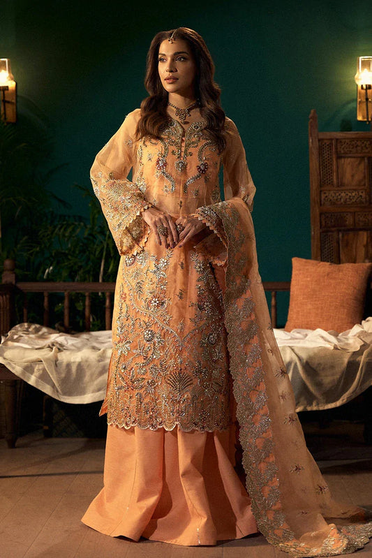 Picture of Fabiha Fatima - Mehar o Maah Luxury Festive - Morganite - Available at Raja Sahib