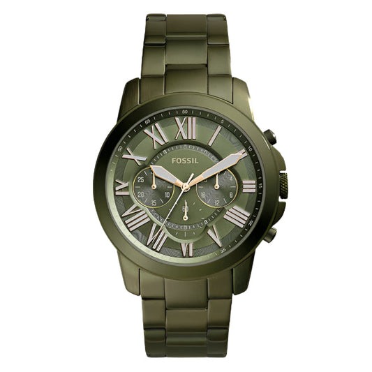 Picture of Fossil Grant Green Stainless Steel Green Dial Chronograph Quartz Watch for Gents - FS5375 - Available at Raja Sahib
