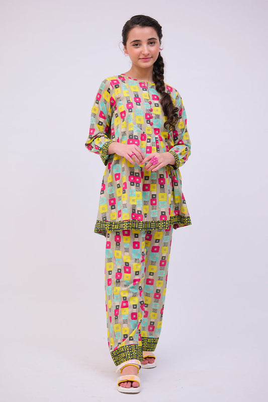Picture of Senorita - GAC-02718 | Grey & Multicolor | Casual 2 Piece Suit | Cotton Lawn Printed - Available at Raja Sahib