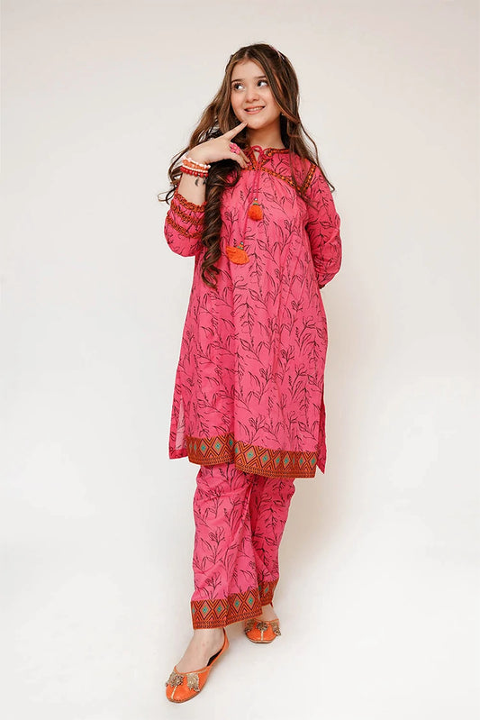 Picture of Senorita - Girls Eid Dress - Casual 2 Piece Suit - Cotton Lawn Printed - GAC-03478 - Available at Raja Sahib