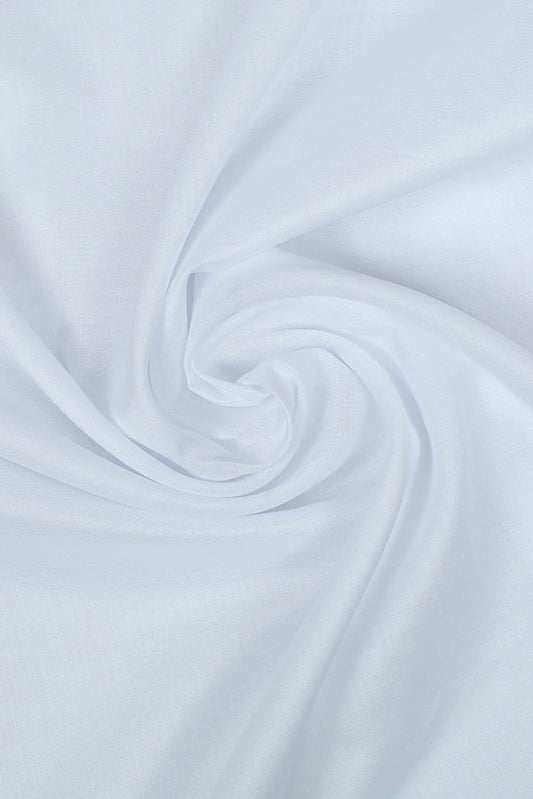 Fabrich - Elegant Cotton-Lawn Unstitched Kameez Shalwar - White