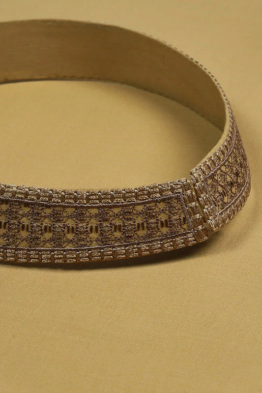 Picture of Fabrich - Men's Unstitch Multi-Colored Embroidered Kameez Shalwar - Mustard - Available at Raja Sahib