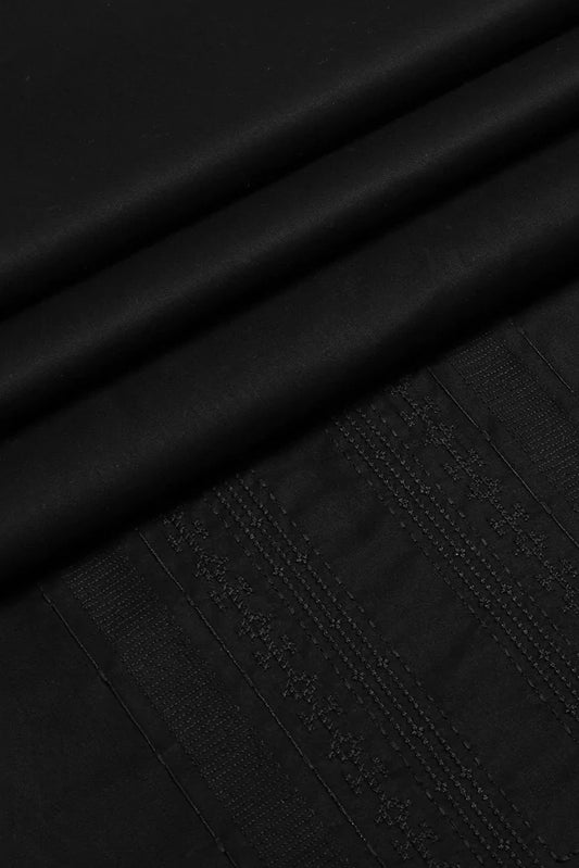 Fabrich - Men's Unstitch Allover Cotton-Thread - Black