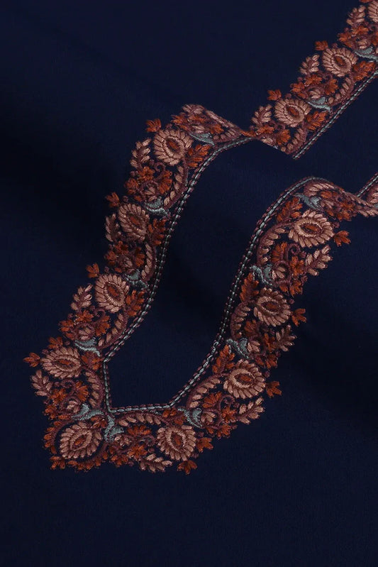 Fabrich - Men's Unstitch Navy Kashmiri Embroidered Kameez Shalwar