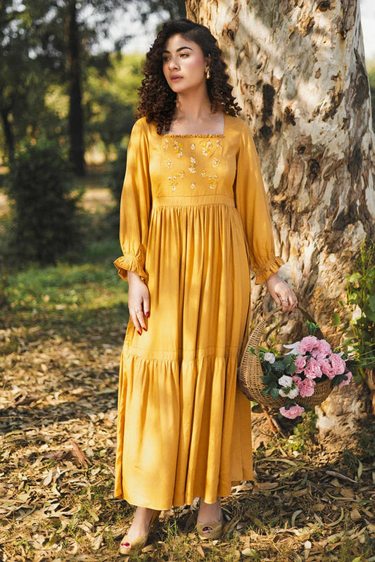 Picture of Hada - Threaded Tales - Goldenrod - Available at Raja Sahib