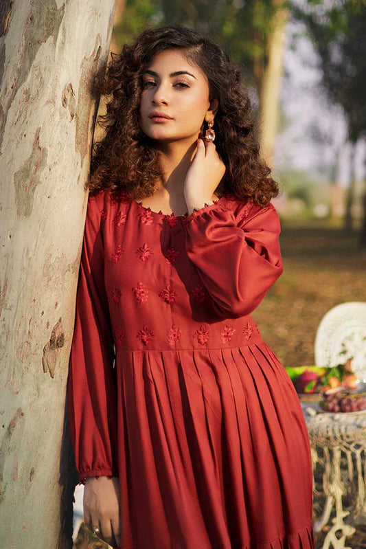 Picture of Hada - Threaded Tales - Ruby - Available at Raja Sahib