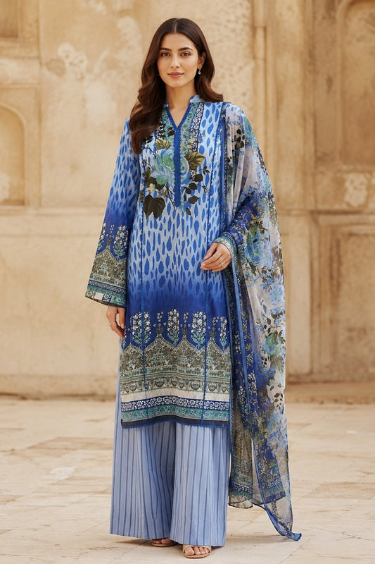 Kleren - Digital Printed Lawn - H-15 - Unstitched