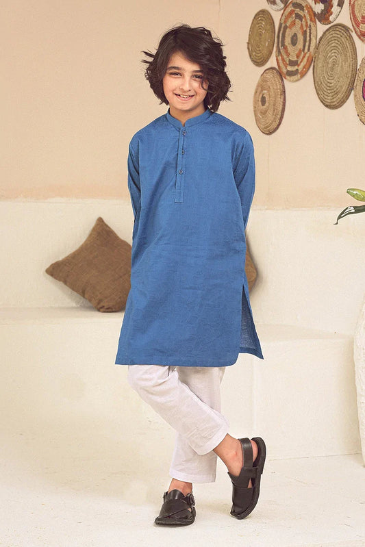 Picture of Istor - Stitched - Kids Kurta - Royal Blue - IST-103 - Available at Raja Sahib
