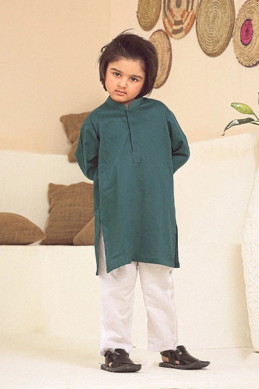 Picture of Istor - Stitched - Kids Kurta - Green - IST-105 - Available at Raja Sahib