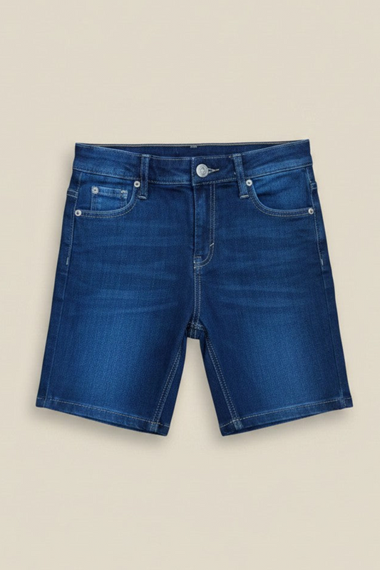 Picture of Ixample - Dark Blue Denim Short - Available at Raja Sahib