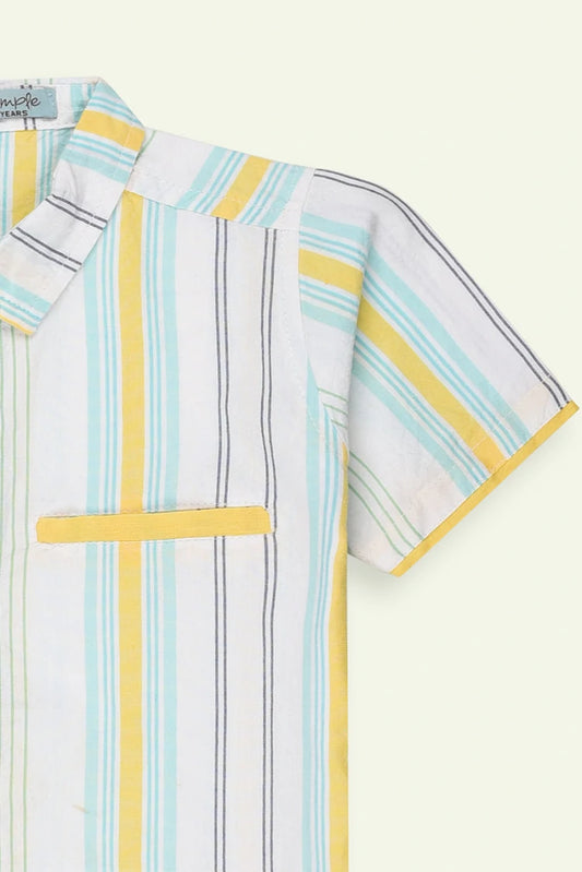 Picture of Ixample - Boys Multi Stripe Shirt - Available at Raja Sahib