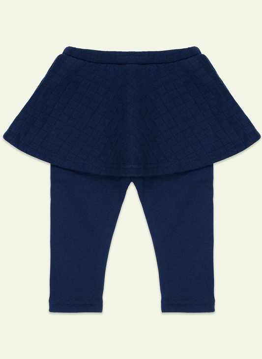 Ixample - Navy Fleece Trouser with Skirt