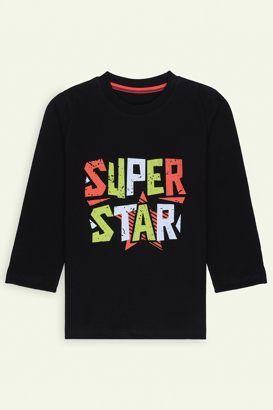 Ixample - Black SUPERSTAR Long Sleeve Tee