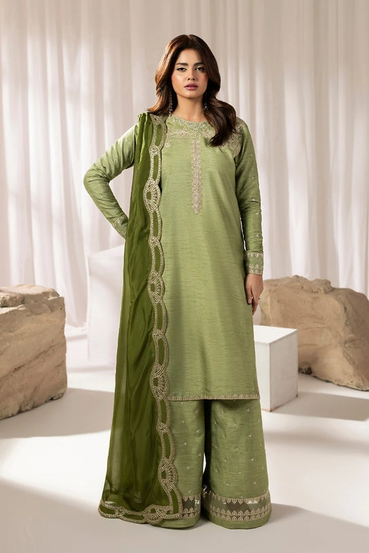 Picture of Jamnii - Silk Atelier - Mint Crush - Available at Raja Sahib