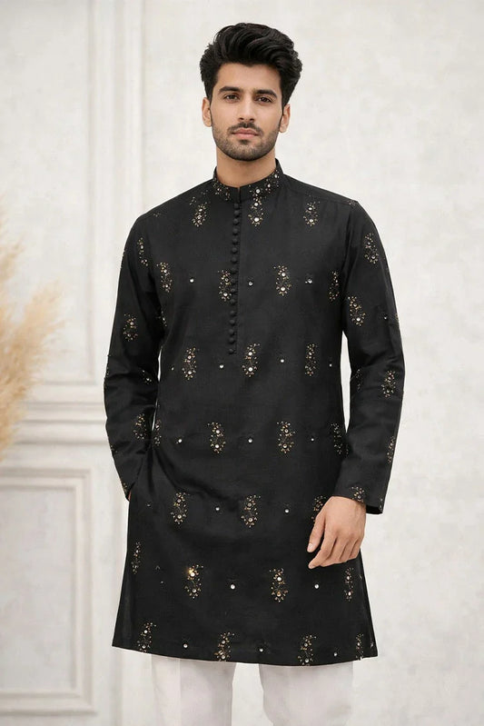 J Pardesi - Kurta Pajama - Badshahi Black