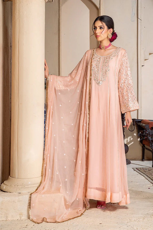 Picture of Alsiyaab - Shaadiyaan - Raani - Peach - Available at Raja Sahib