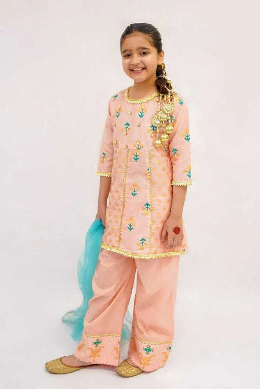 Picture of Bonitaestilo - Bloom Festive - Peach Flair - K0001 - Available at Raja Sahib