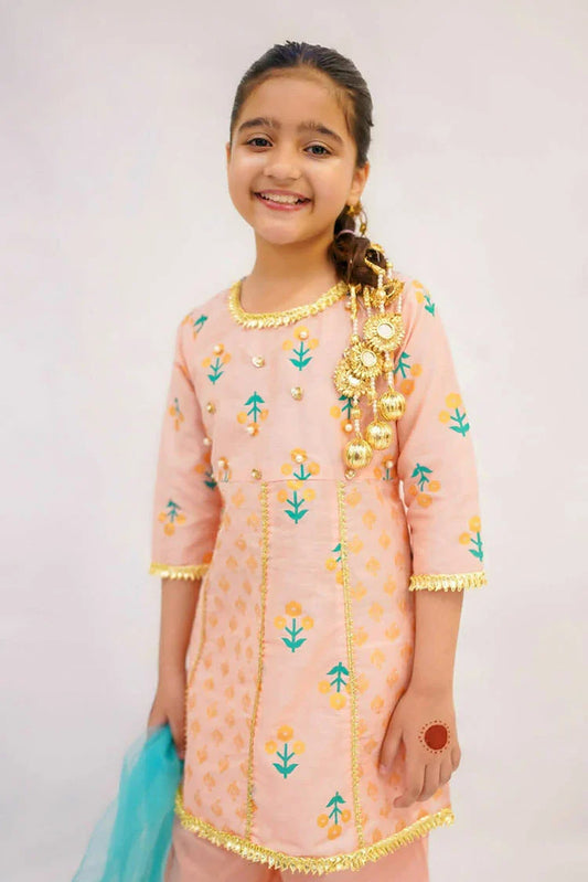 Picture of Bonitaestilo - Bloom Festive - Peach Flair - K0001 - Available at Raja Sahib