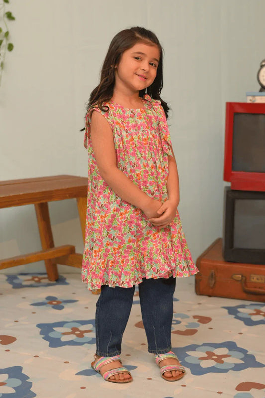 Picture of KAA-02843 | Multicolor | Casual kurta | Cotton Lawn Printed - Available at Raja Sahib