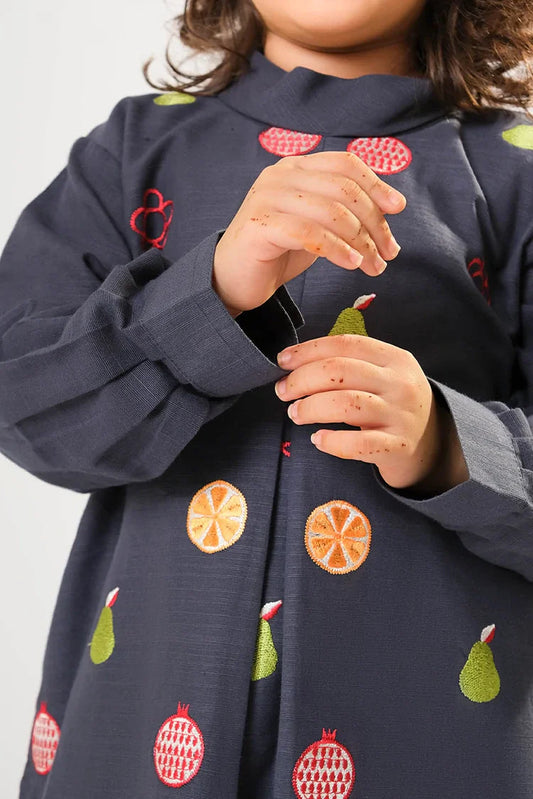 Picture of Kids winter clothes | N.Blue | Casual 2 Piece Suit | Cotton Khaddar Dyed | KAC-03175 - Available at Raja Sahib