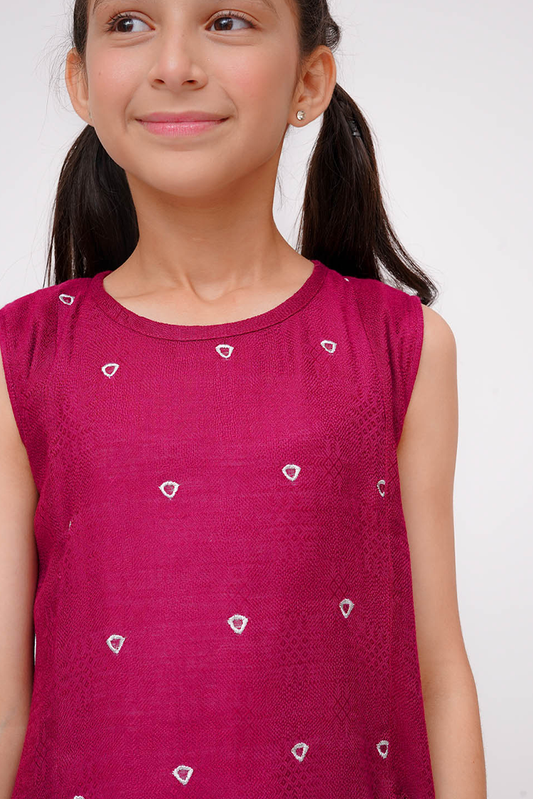 Picture of Senorita - Magenta & Silver - Casual 2 Piece Suit - KAC-03603 - Available at Raja Sahib